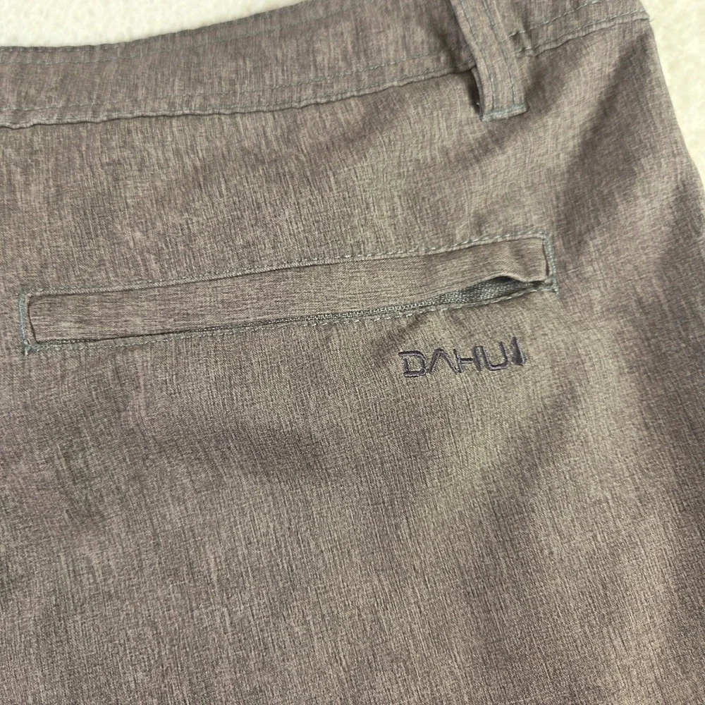 Da Hui Hybrid Collection Shorts Mens 38 Brown Heathered Stretch Board Shorts